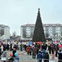 В Пинске открыли главную ёлку города