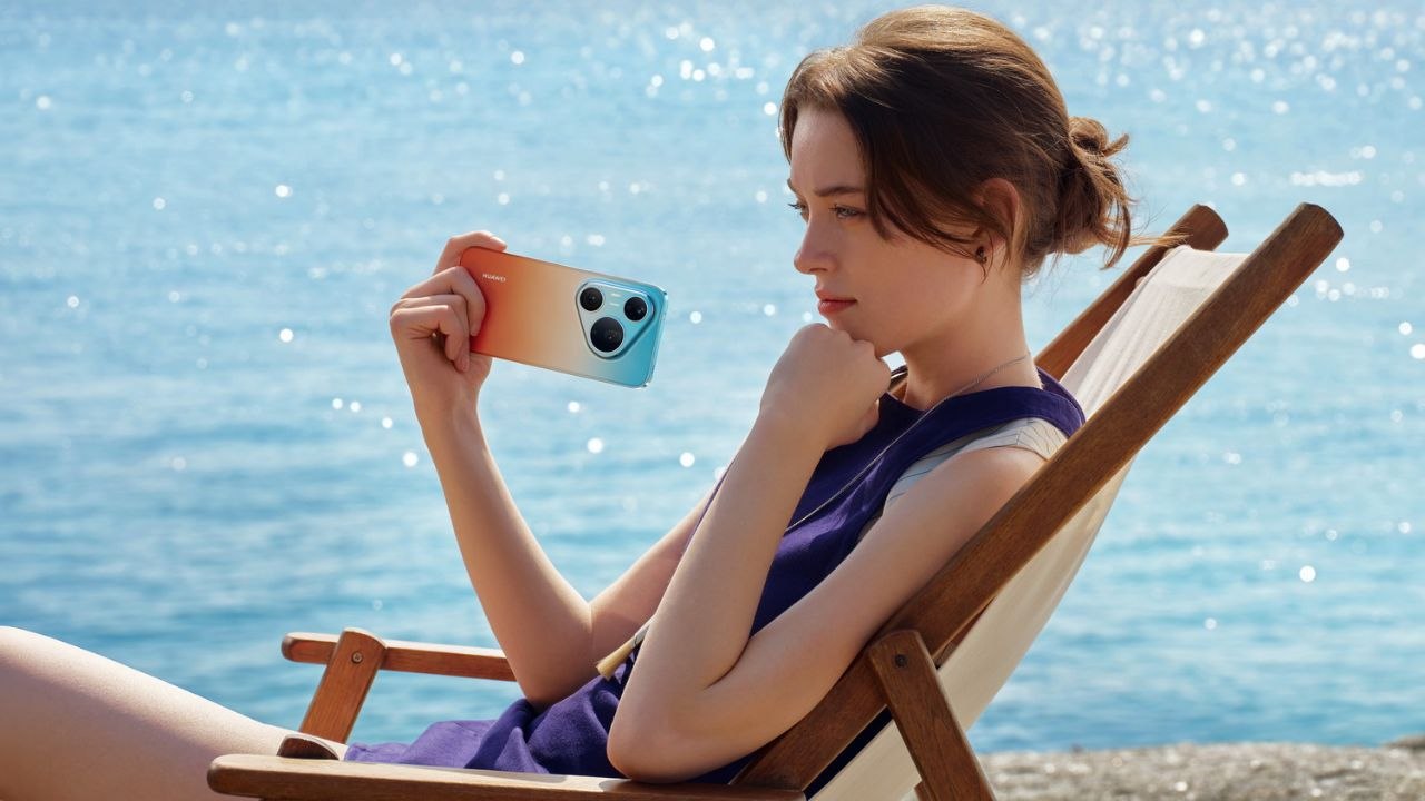 Huawei Pura 90s Pro Max оранжево-голубой