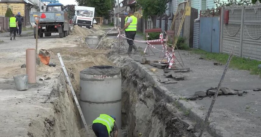 В Пинске завершён капитальный ремонт водопровода на улице Полесской