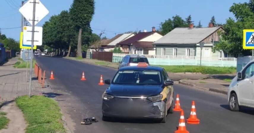 В Пинске на Железнодорожной таксист сбил девочку на пешеходном переходе