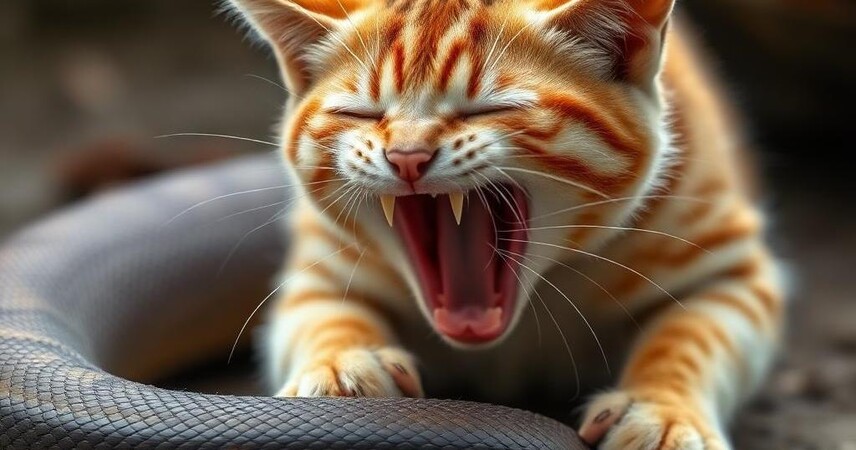 Кот стал героем: питомец нейтрализовал гадюку, защитив хозяйку от ядовитого укуса