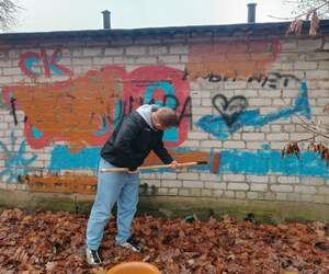 В Пинском районе убрали трафареты с рекламой наркотиков