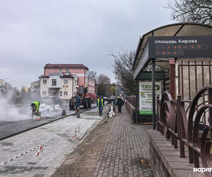 Ремонт остановки на площади Кирова в Пинске продлится до декабря