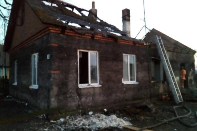 Пожар в д. Камень Пинского района - фото.