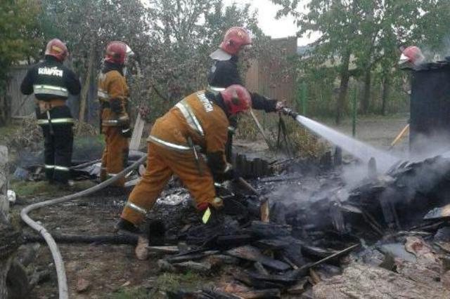 Пожар в Пинском районе - фото