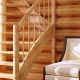 лестница из дерева, строим лестницу из сосны - фото
