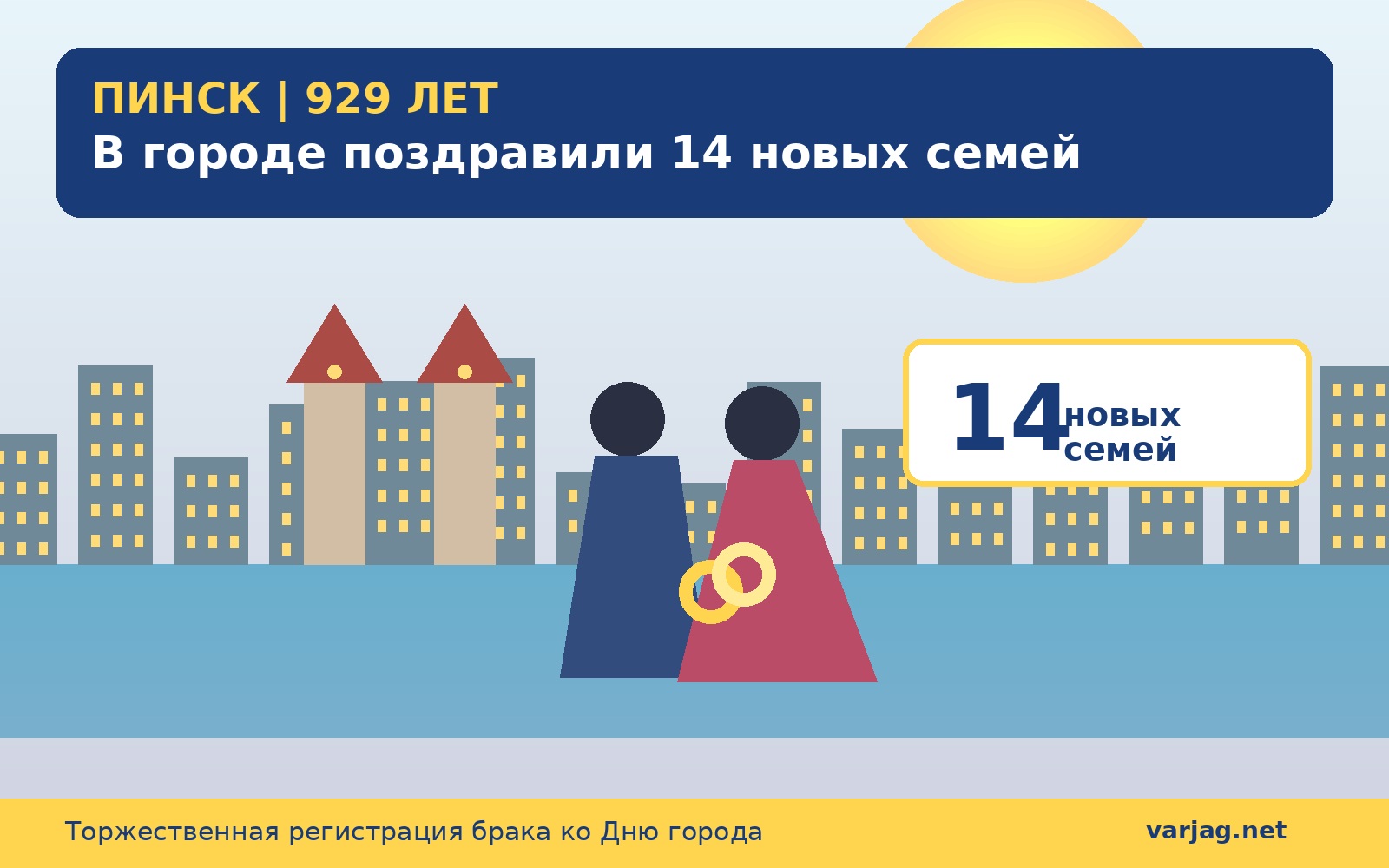 Пинск отмечает 929-летие, 14 новых семей