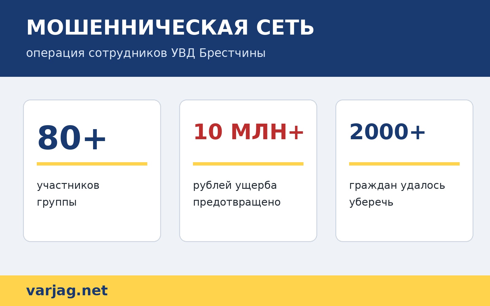 Более 80 участников мошеннической сети выявили сотрудники УВД Брестской области — данные МВД