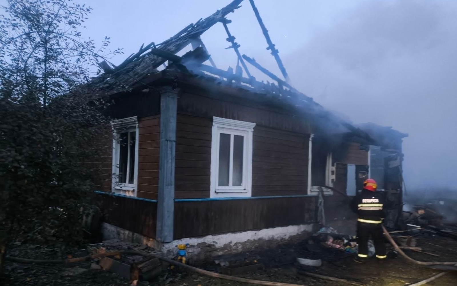 Пожар в жилом доме в деревне Чухово Пинского района